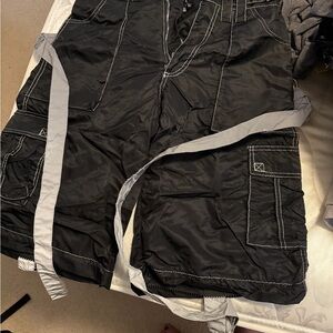 Current Mood Black convertible reflective shorts